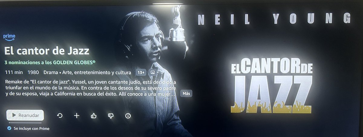 MarisaPonce82's tweet photo. ⁦@PrimeVideoES⁩ Creo que hay un error con este título y en vez de Neil Young debería aparecer el cantante que se muestra en la imagen y que protagoniza la película: Neil Diamond. Espero su respuesta 👋 https://t.co/bvZ77tmaJB