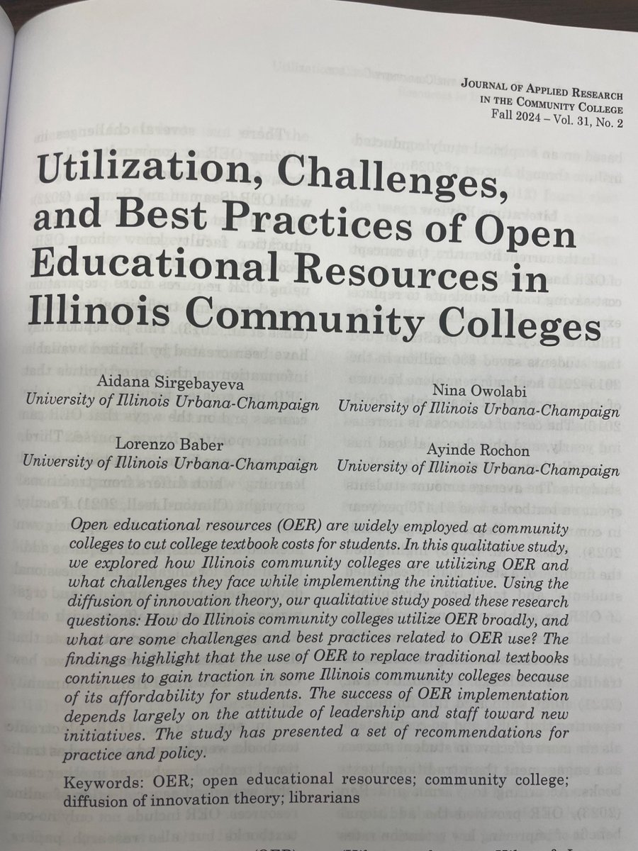 L.Baber (@doczo) on Twitter photo Best part of this gig is supporting emerging scholars - congrats to <a href="/occrl/">OCCRL at Illinois</a> graduate research assistants on leading this publication! #PubAlert Best part of this gig is supporting emerging scholars - congrats to <a href="/occrl/">OCCRL at Illinois</a> graduate research assistants on leading this publication! #PubAlert