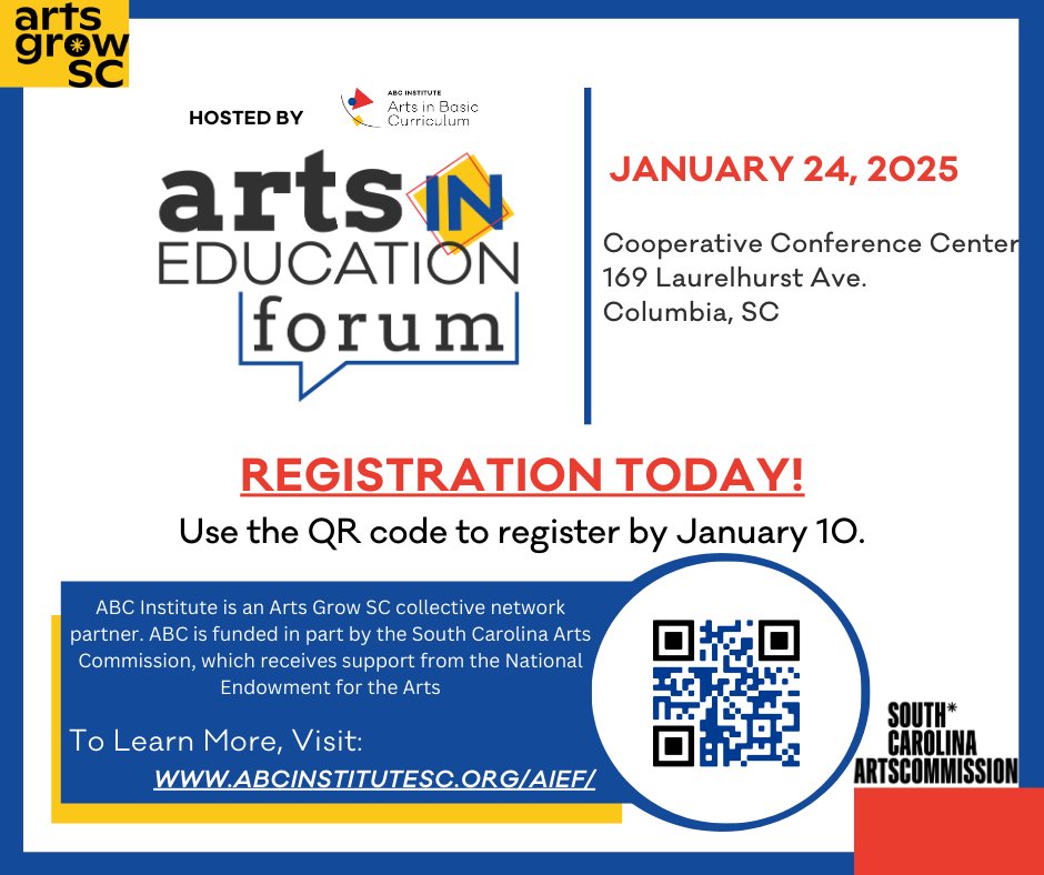 ABCInstituteSC (@abcinstitutesc) on Twitter photo ππ·REGISTER TODAY!!π·π· It's time to register for the 2025 Arts in Education Forum. This year we've invited John Spencer, author of Vintage Innovation and The A.I. Roadmap as our featured speaker. If you are a leader in arts education, we invite you to join the discussion! π ππ·REGISTER TODAY!!π·π· It's time to register for the 2025 Arts in Education Forum. This year we've invited John Spencer, author of Vintage Innovation and The A.I. Roadmap as our featured speaker. If you are a leader in arts education, we invite you to join the discussion! π