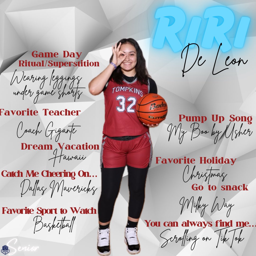 Spotlight on one of our senior’s Riri DeLeon!! We 🤍 you!!!  #TFW