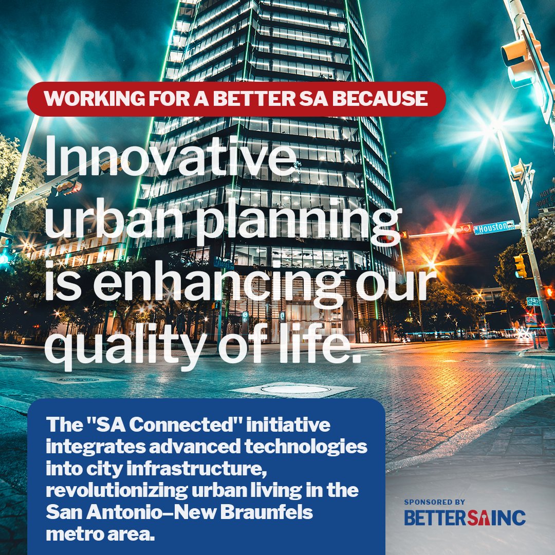 San Antonio is stepping into the future with "SA Connected," revolutionizing how we live and work. Smart technologies and forward-thinking urban planning are making our city better for everyone. We’re fighting for progress and a brighter tomorrow. #UrbanInnovation #BetterSA