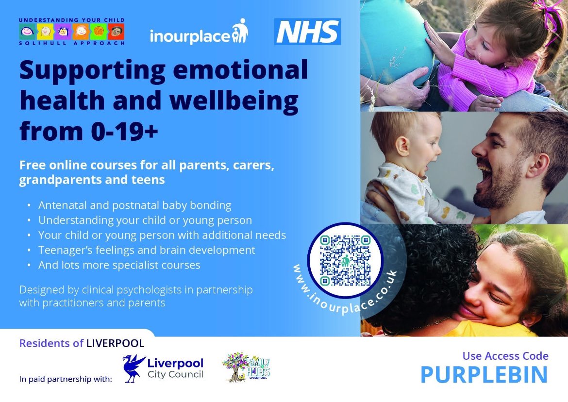 👨‍👩‍👦 Parent? Grandparent? Need some advice on supporting the youngsters in your life?

🤓 FREE online learning in now available for all Liverpool families – through inourplace

And it's available  in 108 languages too!

💻  bit.ly/3ZEr7FP