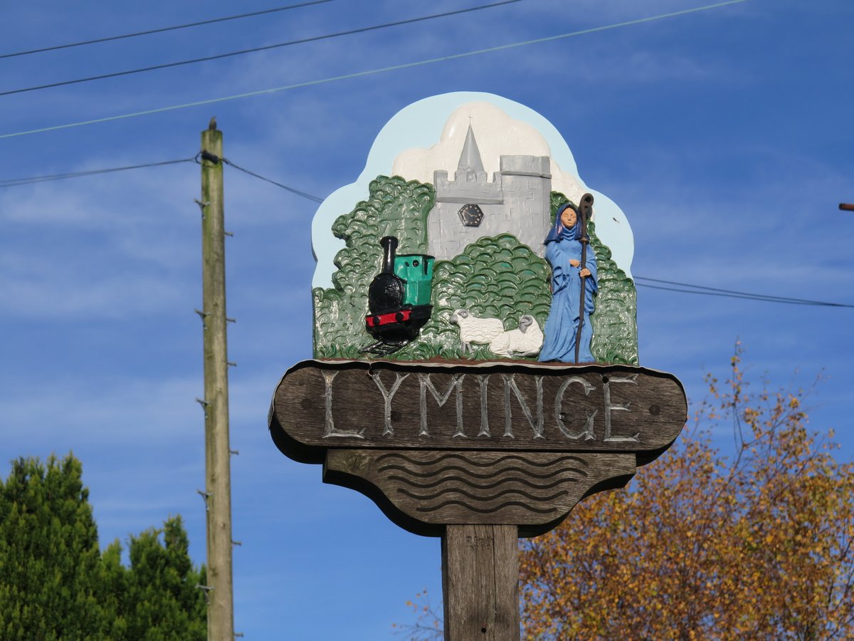 susanjcarey's tweet photo. With #Lyminge Parish Council tonight for their regular monthly meeting. I'm here to give my @Kent_cc report & my colleague @jennyHollingsbe has sent her report from @fstonehythedc
Here's a picture from November of one of the lovely village signs showing local themes. https://t.co/k6Zp7KmyCk