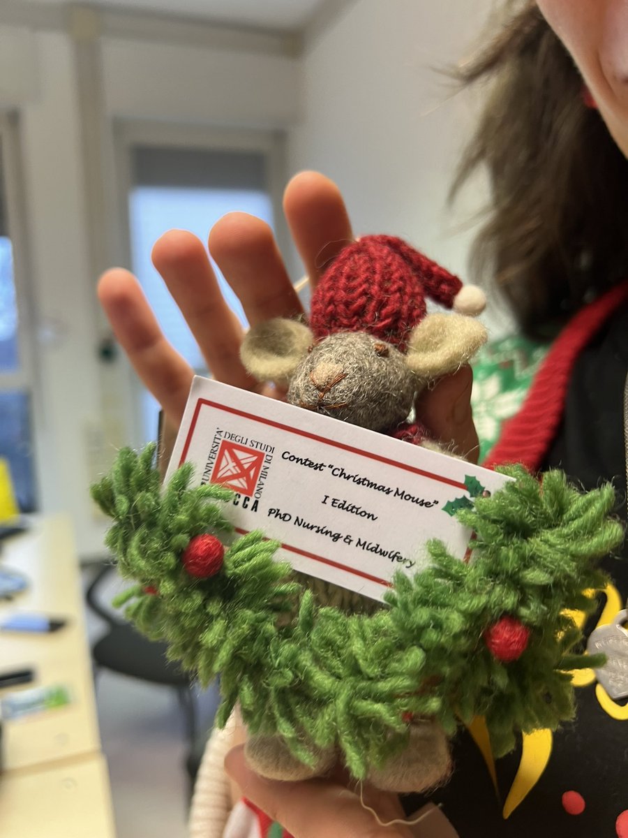 Sara Guerzi (@sara_guerzi) on Twitter photo Winner of the first Christmas contest of #PhD in #Nursing & #Midwifey is officially and unanimously declared! Congrats <a href="/CriCri2592/">Cristina Lumia</a> you’ve set the bar for next year’s contest at <a href="/unimib/">Università degli Studi di Milano-Bicocca</a>
#wellmakegreatthingstogheter Winner of the first Christmas contest of #PhD in #Nursing & #Midwifey is officially and unanimously declared! Congrats <a href="/CriCri2592/">Cristina Lumia</a> you’ve set the bar for next year’s contest at <a href="/unimib/">Università degli Studi di Milano-Bicocca</a>
#wellmakegreatthingstogheter