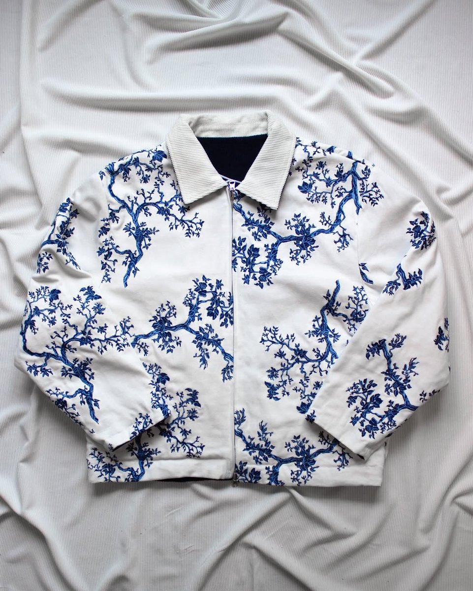 vetmamagazine's tweet photo. White &amp; Blue Reversible Heritage Jacket from Mokovel https://t.co/1PpsUdJxSE