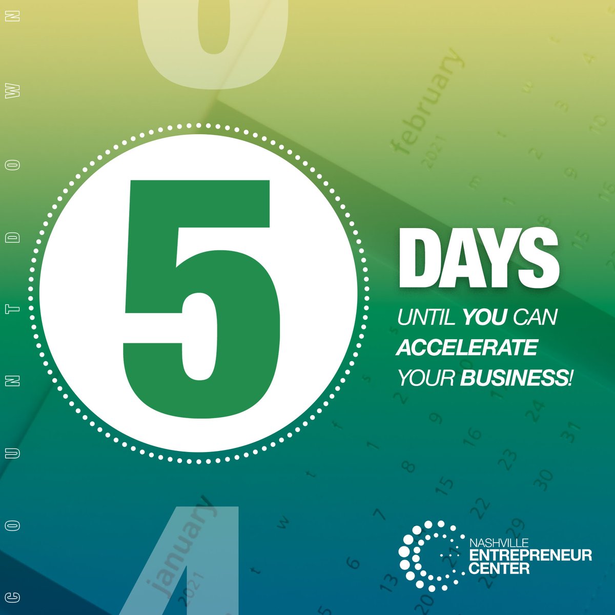 ⏳ The countdown is on! Just 5 DAYS left to apply for our accelerators! 🚀

Gain resources, mentorship, &amp; connections to scale your business. 

📅 Deadline: 12/14
📍 Apply now @ ec.co/apply

#NashvilleEC #TakeOff #InFlight #Twendé #ProjectFinTech #ProjectHealthcare