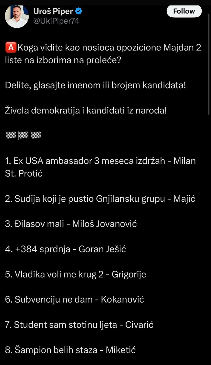placi_pizd's tweet photo. Uros Piper nabrojao sve ljude kojima je pipao kurac 

Nema samo stica Svetozara 

@mirkotopalovic7 https://t.co/1pWptj0EKz