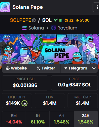 CryptoRugMunch's tweet photo. 🚨 $SOLPEPE is the latest in a string of idiotic scams from the Solana Syndicate.

If you didn’t enjoy getting rugged by $EDEN yesterday, I highly doubt you’ll enjoy getting rugged by this garbage scam today.

It’s best to stay far away from all their scam calls. Stay safe!

https://t.co/j6c7Vv0wCv