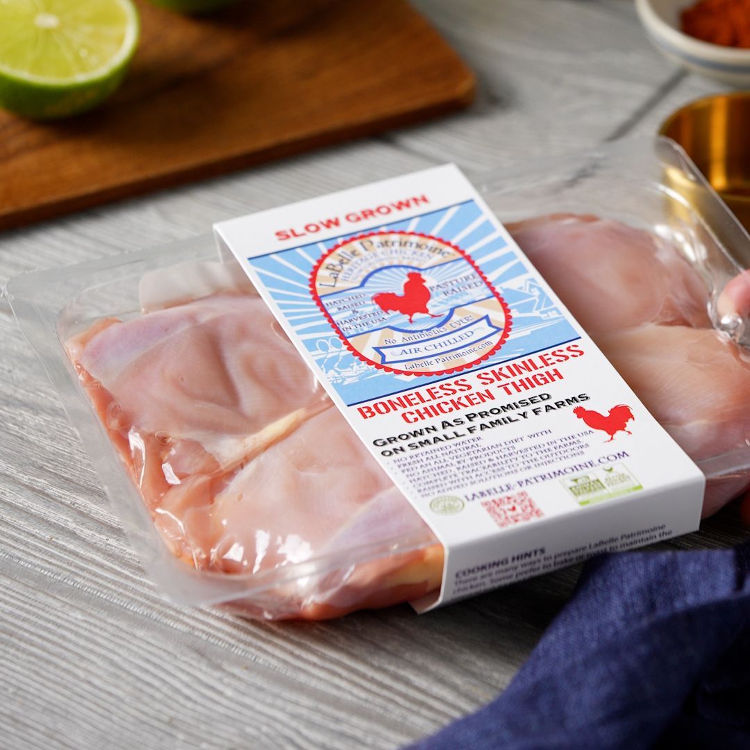 LBPChicken's tweet photo. Chicken thighs make for the most delicious "golden nuggets" & even more so when you taste the difference a heritage, pasture-raised, slow-grown, air-chilled chicken makes. Grab some today at your local @WholeFoods! #grownaspromised #GAPcertified #labellepatrimoine https://t.co/DolKRqmKqc