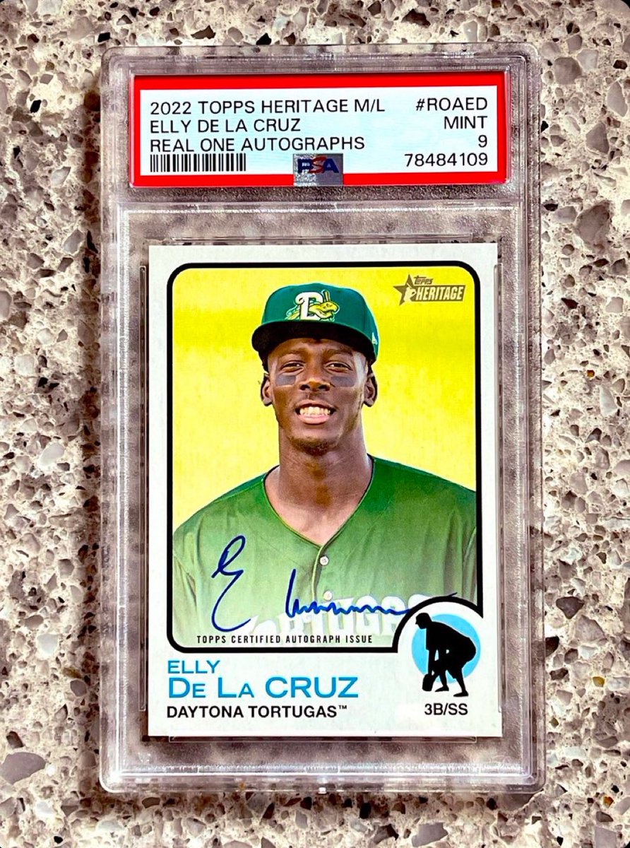 2022 Topps Heritage Minor Leagues Elly De La Cruz Real One Auto…