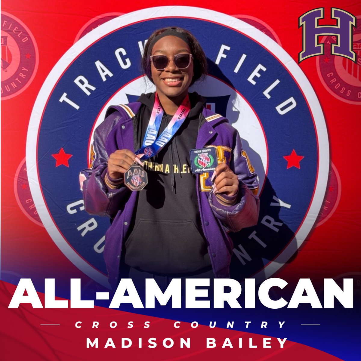 Congratulations to our very own Madison Bailey! Over the weekend, she competed at the AAU Cross Country National Championships in Charlotte, North Carolina. She finished 20th overall and 3rd in her age group. She also earned the title of AAU All-American! We are so proud of you!