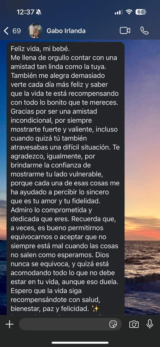 pachdians's tweet photo. Quiero dejar recuerdo de este mensaje de mi adorado @gabo_cores, te amo muchísimo 🤍 https://t.co/4DrjVOOBko