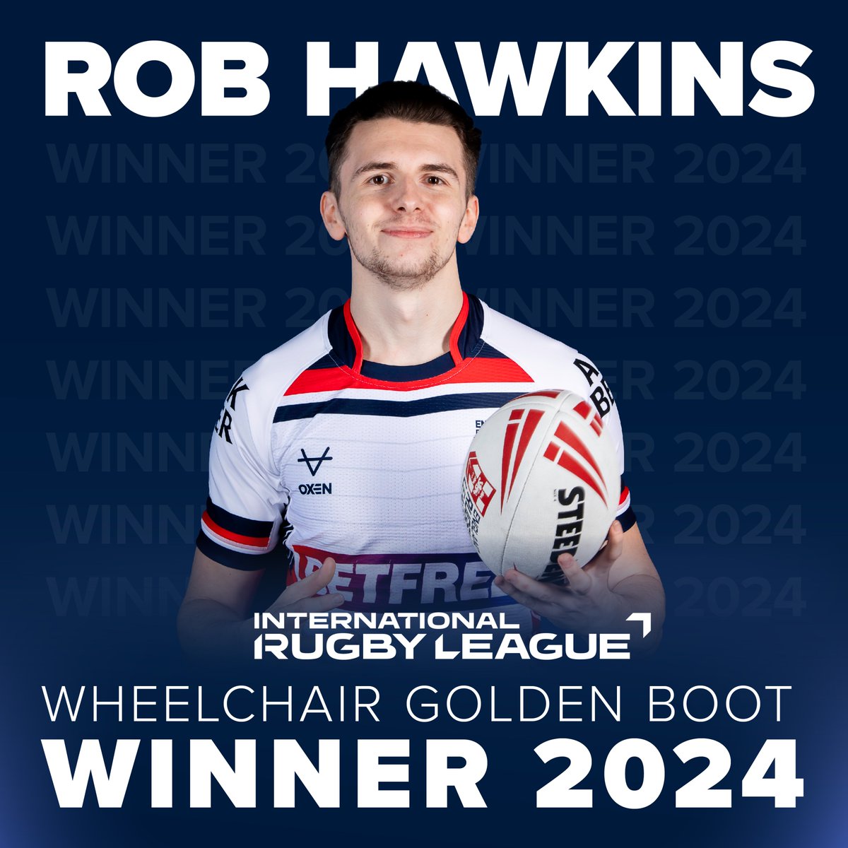 HalifaxPanthers's tweet photo. HAWKINS WINS WHEELCHAIR GOLDEN BOOT 🏆🔵⚪️🐾
Congratulations to Panthers star @RHawkinsWRL who has been named the Best Wheelchair Rugby League Player in the World, picking up the 2024 Golden Boot Award 🙌
https://t.co/kcKr2Je8W2
#GoldenBootWinner #Panthers2025 #BAWA https://t.co/gRYno0iPDt