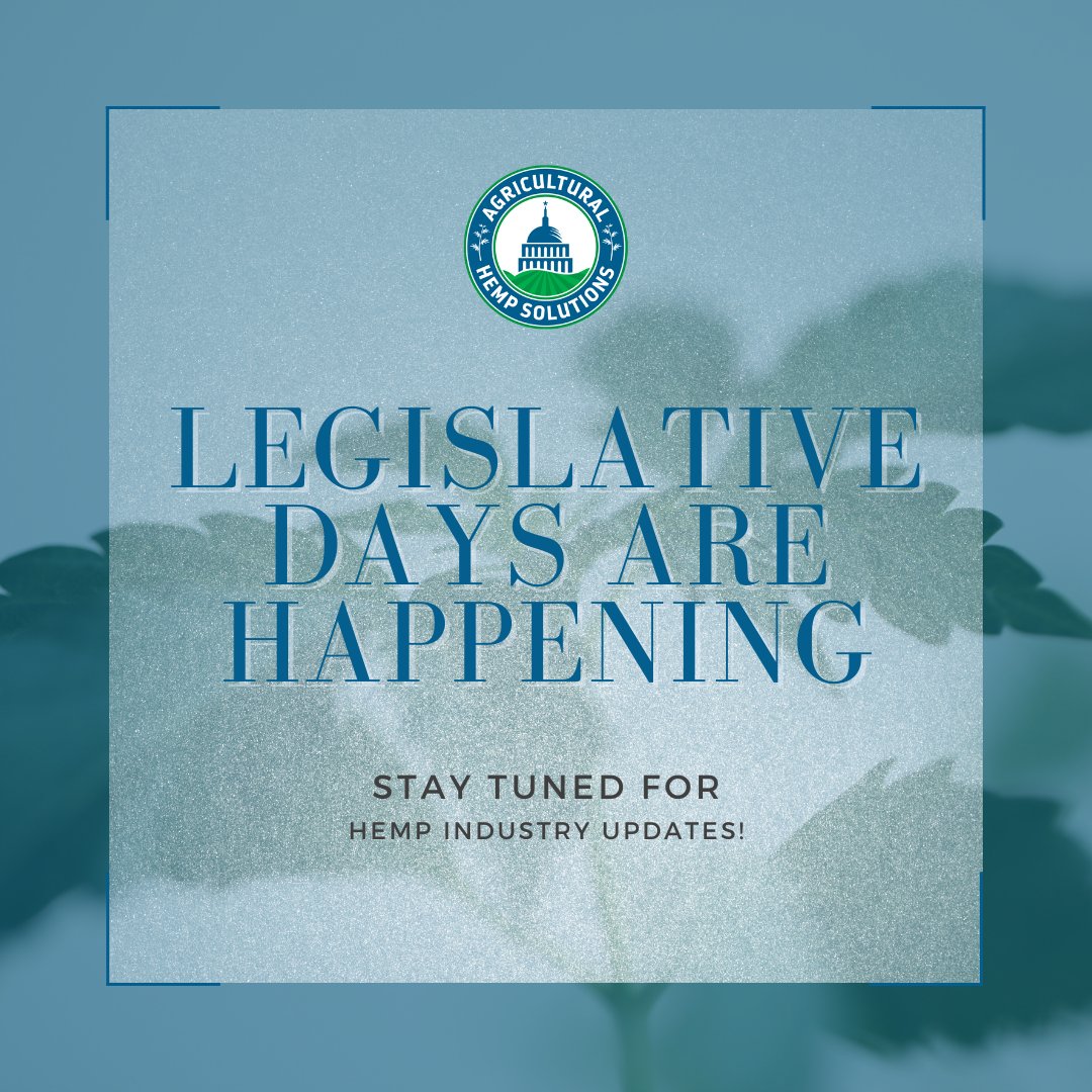 Oregon December Legislative Days are here!  Stay informed on key discussions impacting the hemp industry. 📅 Be part of the conversation and help shape the future.

#OregonHemp #LegislativeDays #AgriculturalHempSolutions
