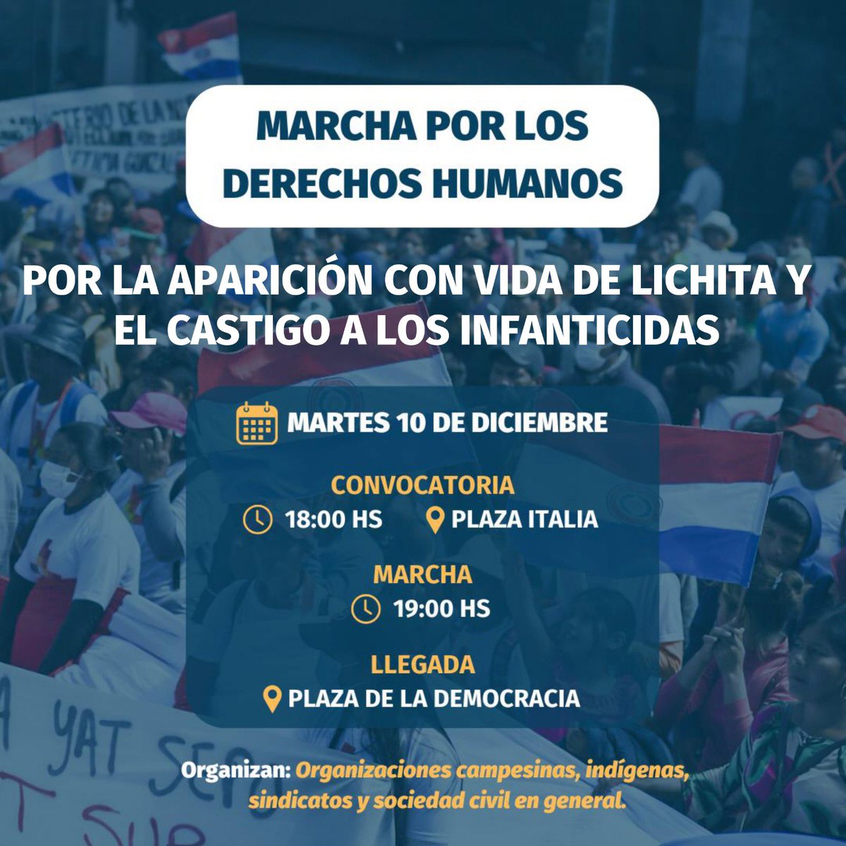 dondestalichita's tweet photo. Por la aparición con vida de Lichita, por el castigo a los torturadores y asesinos de las niñas Lilian Mariana (11) y María Carmen (11). Por el cese de las torturas y la libertad de todos y todas las presas políticas.

#dondeestalichita 
#eranniñas https://t.co/y1w3HO2tVs