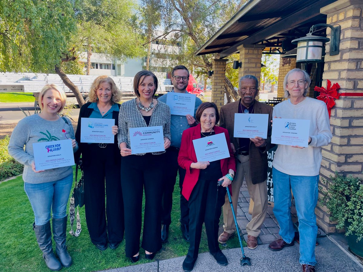 CSCArizona's tweet image. We were thrilled to meet with other Arizona patient groups today and hope that our advocacy on issues like multi-cancer early detection screenings will lead @SenatorSinema and @SenMarkKelly to continue the fight for this important bill