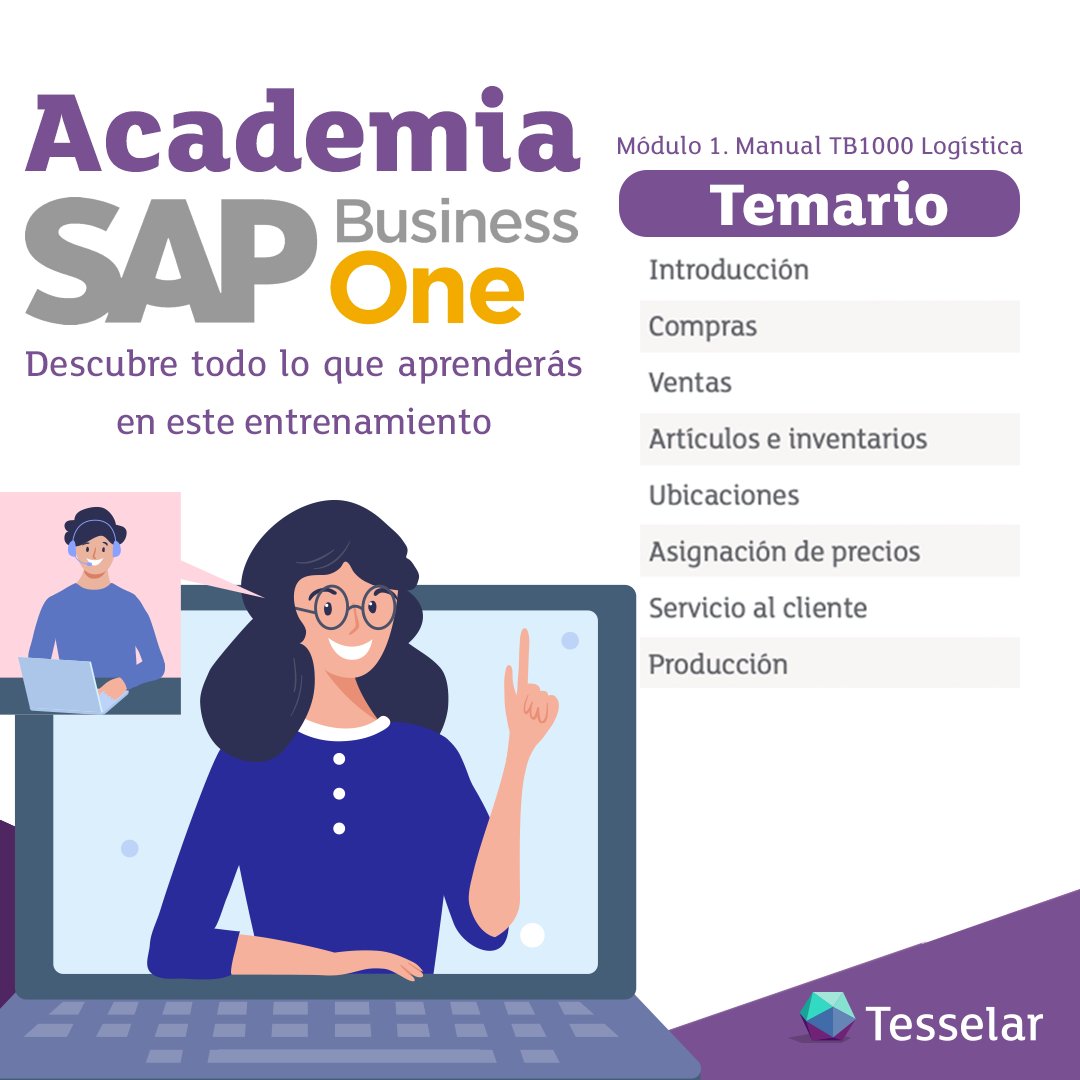 Domina SAP Business One con nuestros cursos especializados. 🏅
✔️ Entrenamiento para principiantes y avanzados.
✔️ Metodología práctica y casos reales.

Reserva tu lugar hoy mismo. 👉 bit.ly/3U4NeSz