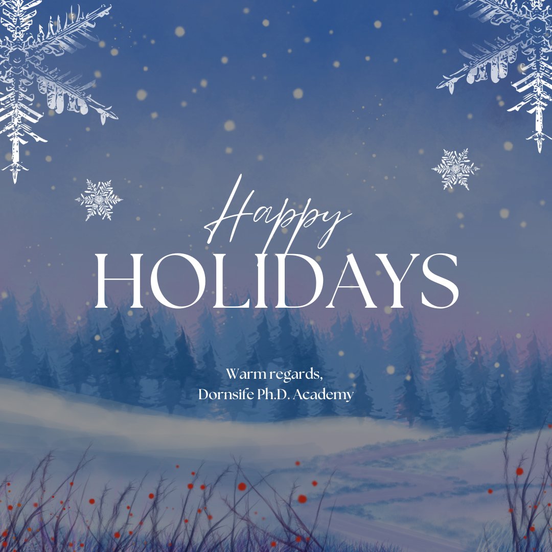 The Dornsife Ph.D. Academy wishes you a joyous holiday season and a bright new year! Thank you for being part of our community—we hope you enjoy a restful and safe winter recess. We can’t wait to see you in 2025! ❄️

#HappyHolidays #USCDornsife #DornsifePhDAcademy