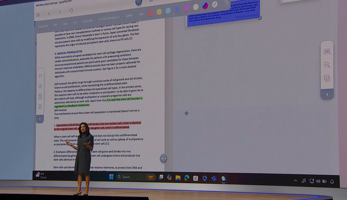 LiquidTextCorp's tweet photo. LiquidText received warm treatment this year at the #Microsoft #Ignite!!!
#LiquidText is in #Microsoft's Showcase, it's logo was shown during Satya Nadella's #Keynote and, it was featured in Pavan Duvulari's Session and by Microsoft's CVP Windows Experiences, Navjot Virk. https://t.co/uAnIWLlpiO