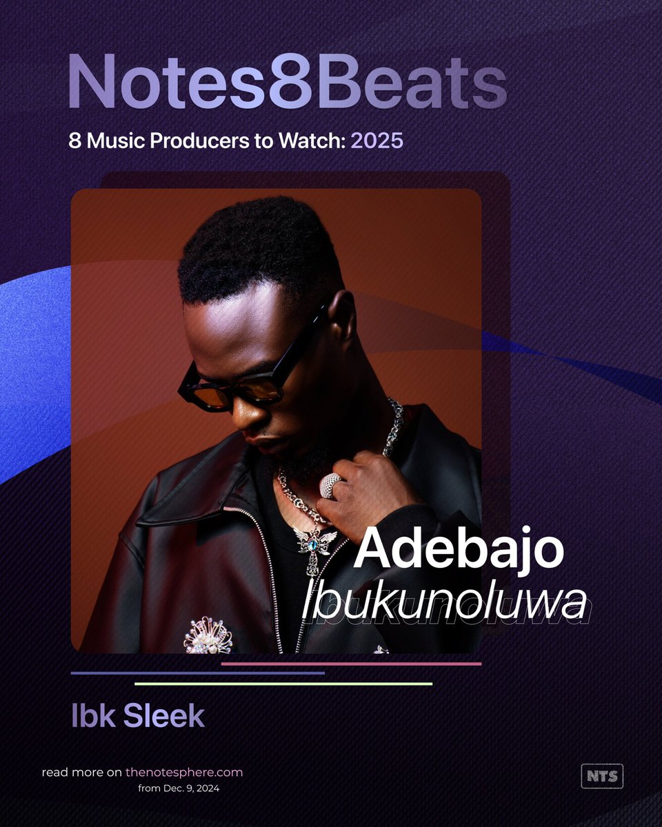 NoteSphere's tweet photo. From his debut on Buju's Mind Games to now having over 50 songs in his catalog, next in the #Notes8Beats Class of 2025 is @ibkissleek, he is a producer with his sights firmly set on the global stage. https://t.co/oOnjVVAddb