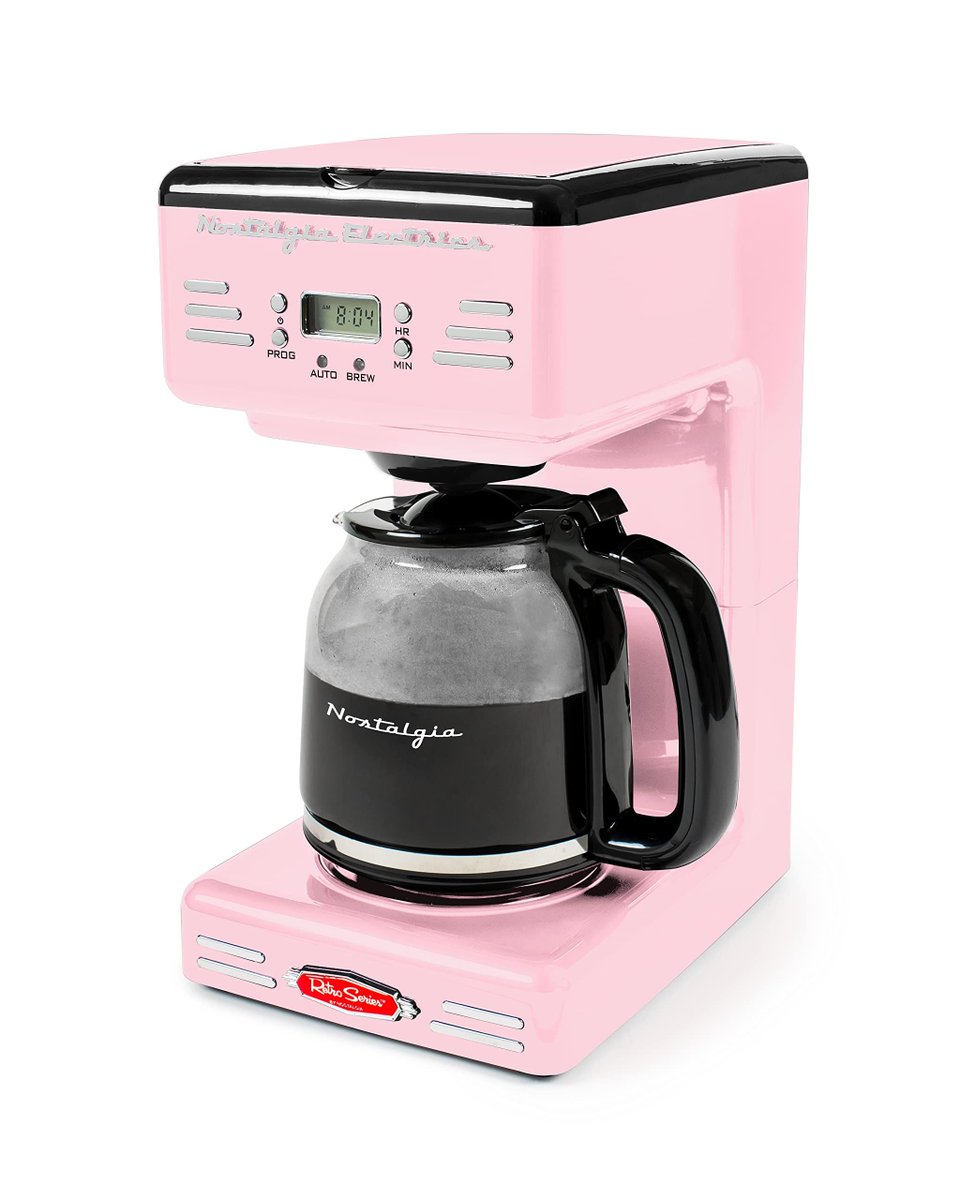 PinkPunk_2024's tweet photo. Nostalgia Retro 12-Cup Programmable Coffee Maker With LED Display, Automatic Shut-Off & Keep Warm, Pause-And-Serve Function, Pink
#PinkDreams #PinkPower #PinkWorld #PinkHearts #PinkMagic https://t.co/PbuES5kRbB