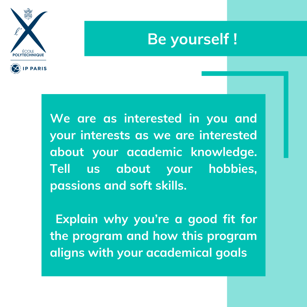 🎤 Take the Floor!

💬Preparing for the #BachelorofScience interview can be challenging, but here are some tips from the students' own experience.🔥
 
Visit #EcolePolytechnique website for more tips ⬇️⬇️
🔗 bit.ly/4gaQ9C4

#STEMEducation #StudyinFrance #StudentLife