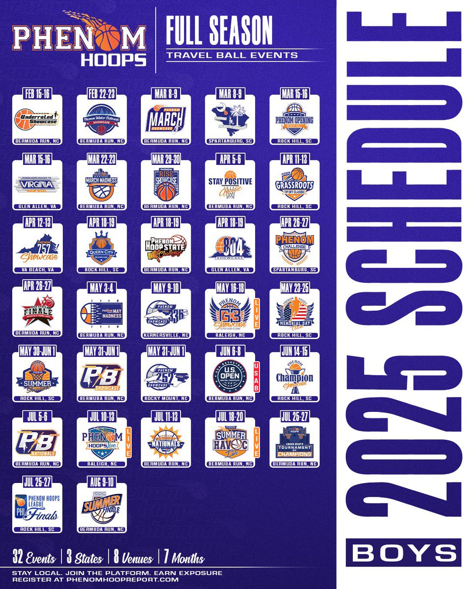 colbylewis20's tweet photo. Excited for the biggest year yet for #PhenomHoops.

The addition of the Phenom Hoops League will provide added extra exposure for independent teams. 

Check out the full 2025 calendar. 

Our platform is your platform. https://t.co/AKKtRFdqM1