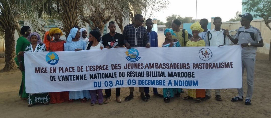 rbm_maroobe's tweet photo. 8 au 9 déc 24, le forum à Ndioum redynamise le mouvement des Jeunes Ambassadeurs du Pastoralisme (JAP) au Sénégal, renforçant la solidarité et trouvant des solutions aux défis du pastoralisme. #jap #rbm #reseaumaroobeafrique #praps2 #sénégal. Détails : https://t.co/2CIn6PT81a https://t.co/DJ5k4c8zYZ