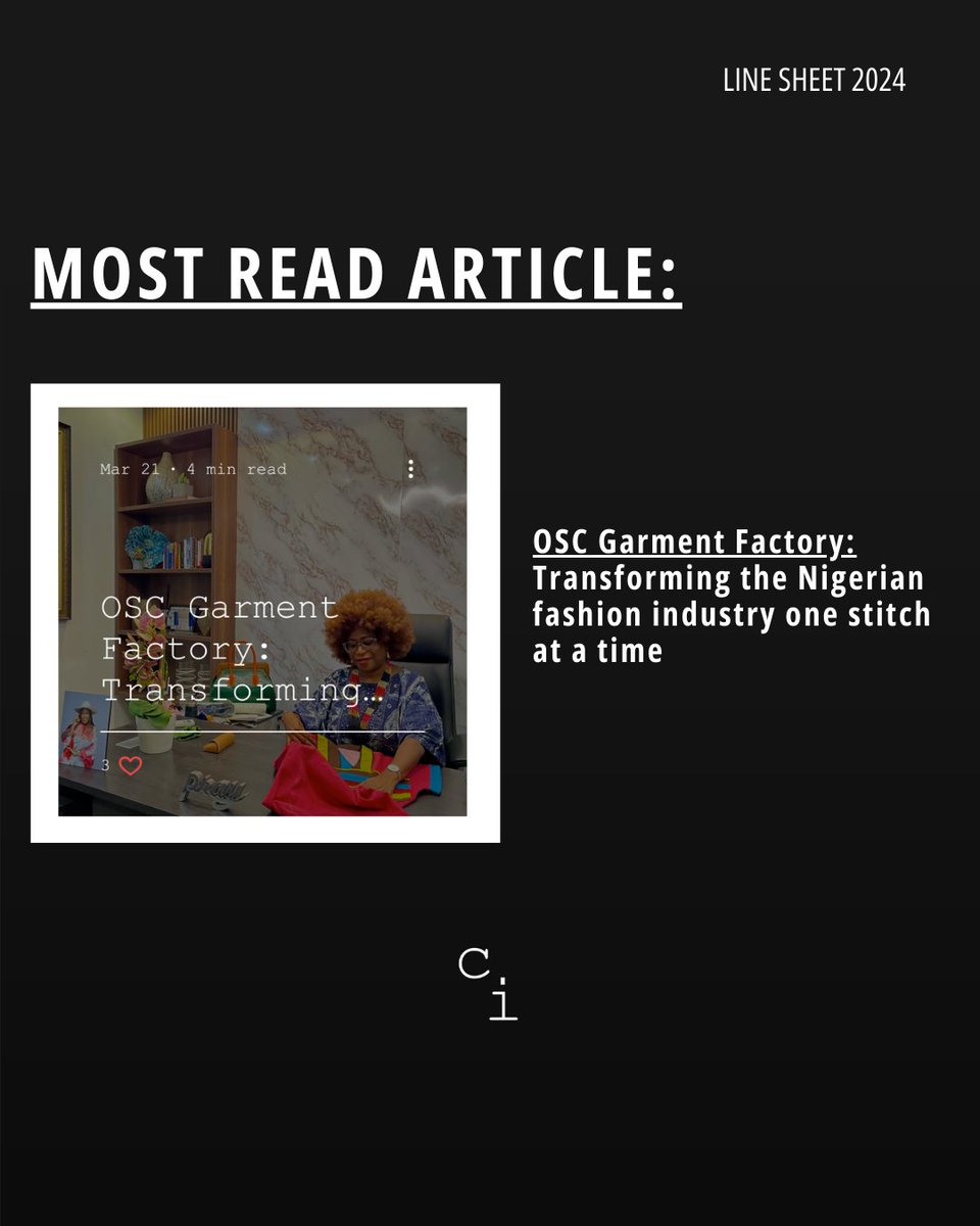 c_invincible's tweet photo. 🥂LINE SHEET for 2024

🎊Most Read Article: OSC Garment Factory: Transforming the Nigerian fashion industry one stitch at a time — An inspiring piece on innovation and progress in the #NigerianFashionIndustry.

🔗 https://t.co/6tBWf0iN0X https://t.co/mcYz0J90NS