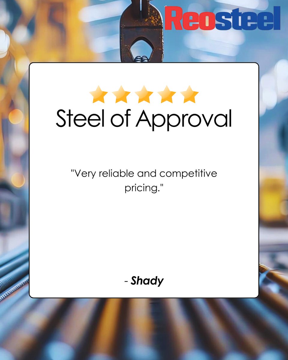 Reosteel_'s tweet photo. 🌟 Testimonial Tuesday 🌟

We’re proud to support and partner with such amazing clients! Thank you for your kind words and trust in our services.

🔗#reosteel #sydney #sydneysteel #sydneysteelsupplier #clientlove #testimonialtuesday #customerfirst https://t.co/Gk15FWoYuH