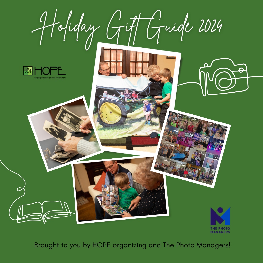 HOPEorganizing's tweet photo. The holidays are approaching fast! Download my free gift guide for some inspiration that will leave your family and friends with an enriching item that will help them keep their photos organized and cherish special memories. Download the guide by clicki... https://t.co/GSzsGEHZfc https://t.co/EXtiHvVQYe