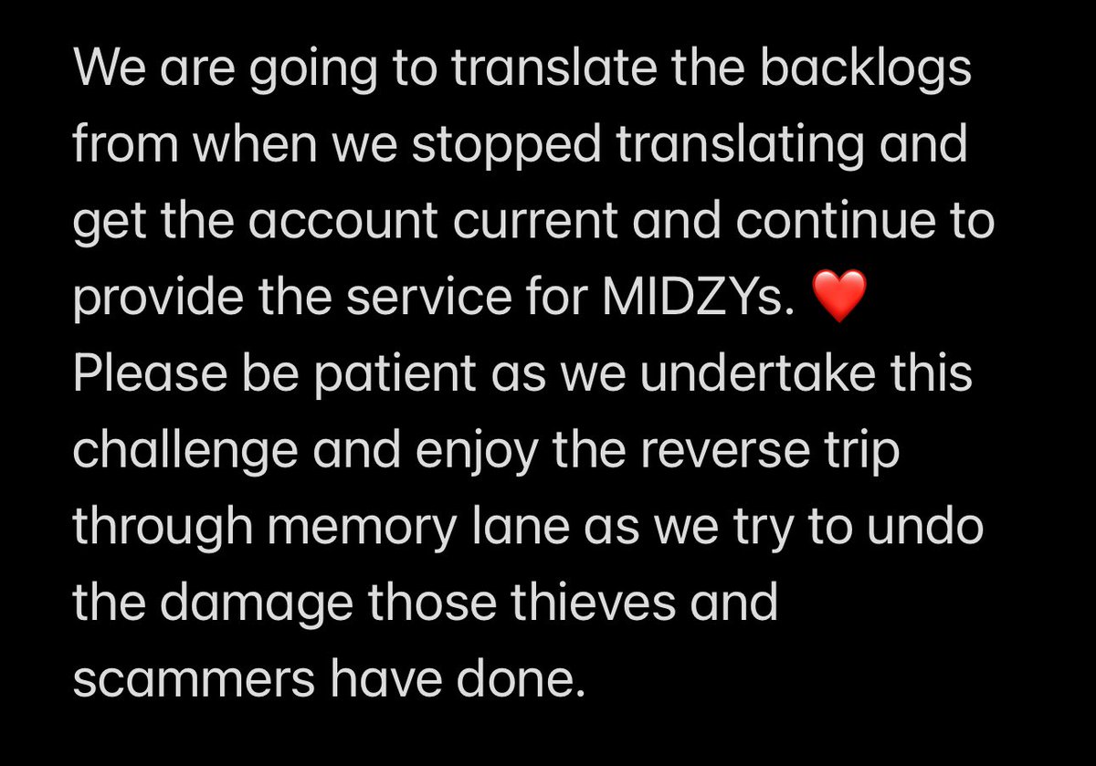 TTVStarlordAF's tweet photo. Regarding the future of @itzybbl - I took the time to type this out to make sure there are no crossed wires. We truly appreciate everything everyone has done for us and for midzys in the meantime. All of those who watched the library of Alexandria burn can watch it be rebuilt. ❤️ https://t.co/9IewhPViWC
