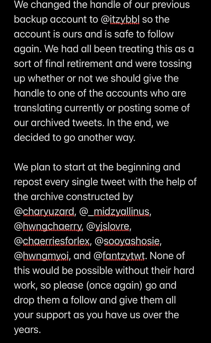 TTVStarlordAF's tweet photo. Regarding the future of @itzybbl - I took the time to type this out to make sure there are no crossed wires. We truly appreciate everything everyone has done for us and for midzys in the meantime. All of those who watched the library of Alexandria burn can watch it be rebuilt. ❤️ https://t.co/9IewhPViWC