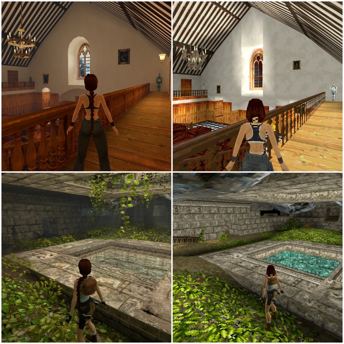ilariacroft's tweet photo. I'm playing #TombRaiderRemastered and I'm having a lot of fun switching between the new and old version to see the differences! Here's a little comparison overview of the first levels of #TombRaider1 💞

#tombraider #laracroft #coredesign #crystaldynamics @AspyrMedia https://t.co/pA6W4Qj6EV