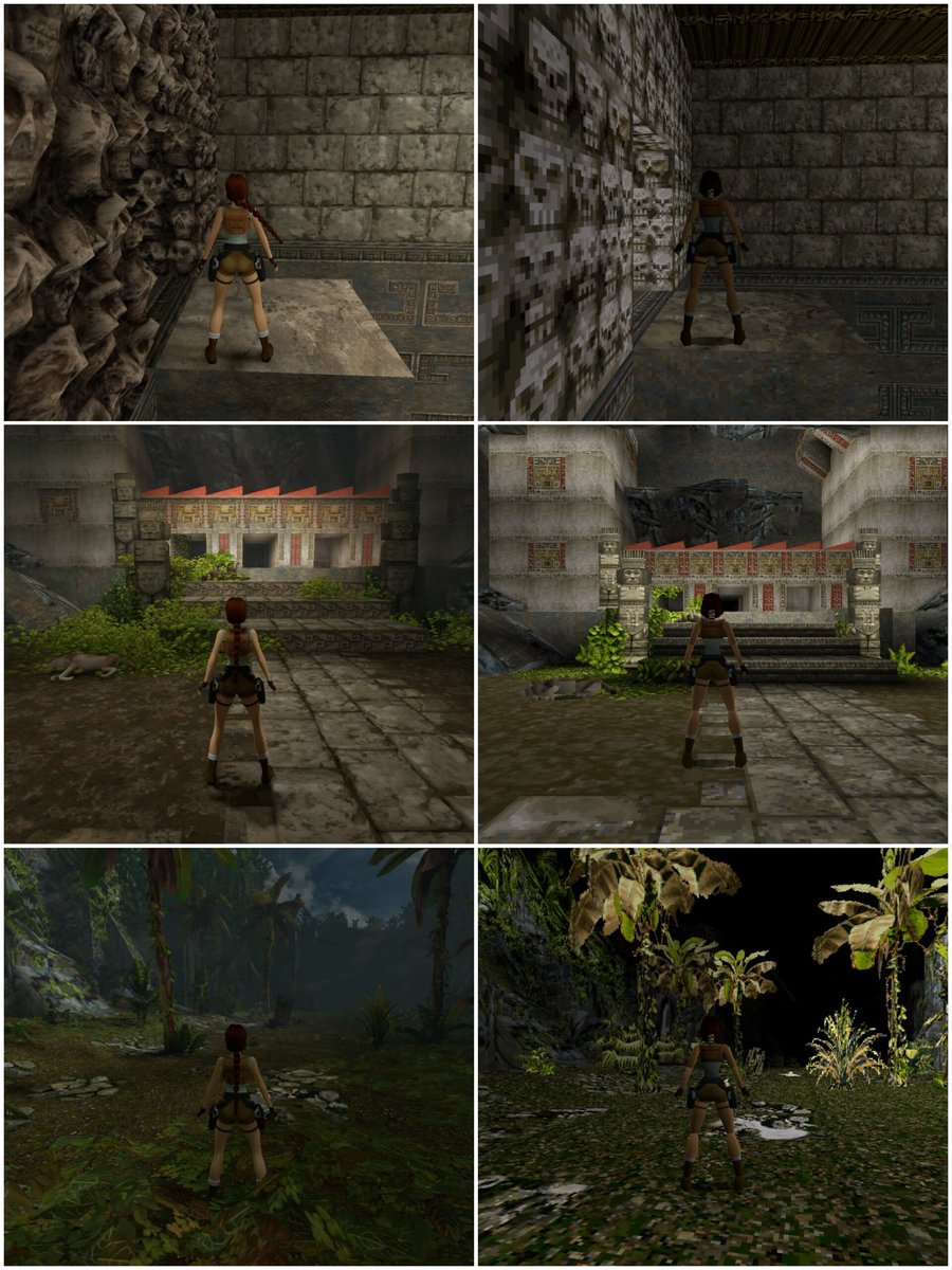 ilariacroft's tweet photo. I'm playing #TombRaiderRemastered and I'm having a lot of fun switching between the new and old version to see the differences! Here's a little comparison overview of the first levels of #TombRaider1 💞

#tombraider #laracroft #coredesign #crystaldynamics @AspyrMedia https://t.co/pA6W4Qj6EV