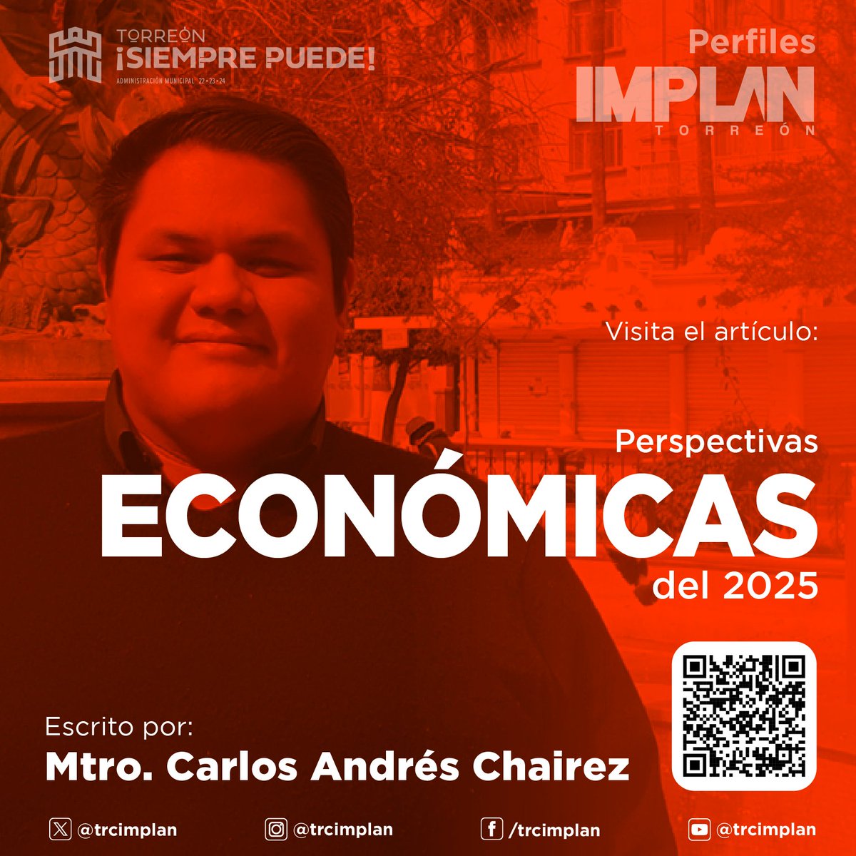 trcimplan's tweet photo. ✍️ #ArtículoDeLaSemana     
🔗 https://t.co/iD9k6zpD2I
🔸 Tema: "Perspectivas económicas del 2025"         
🔸 Escrito por: Carlos Andrés Chairez
.               
#TorreónSiemprePuede #IMPLANTorreón https://t.co/XWZi1TgEGP