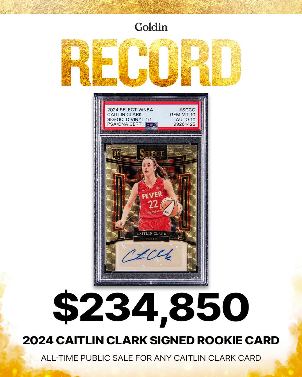 GoldinCo's tweet photo. Sports Cards 📈 These are some of the Records and Notable Sales featuring Dennis Rodman, Michael Jordan, Caitlin Clark, Shohei Ohtani and more from our November Elite Auction! 🙌🤩

Email us at Sell@Goldin.com or DM us to consign your Collectibles for one of our upcoming Auctions! 🤝