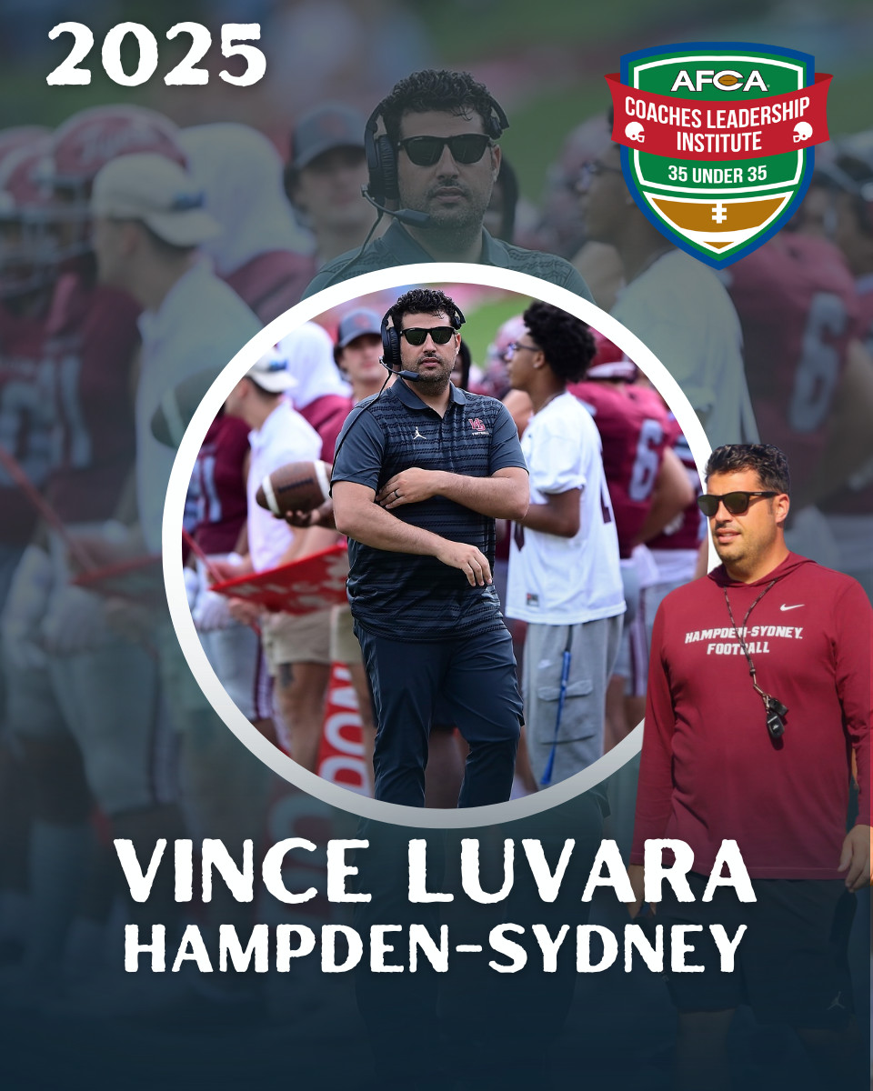 WeAreAFCA's tweet photo. Congratulations to @HSC__FOOTBALL Head Coach @Coach_Luvara on being named to the 2025 AFCA 35 Under 35 Class! 🏈 https://t.co/XfUrBLNnoB