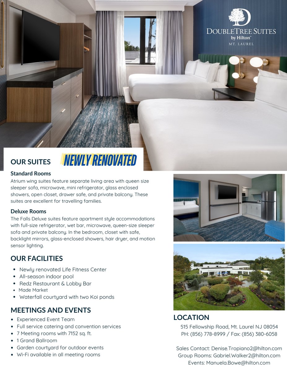 DTMtLaurel's tweet photo. We are so excited about our Renovations!  
If you are planning a Wedding, Event or Meeting and have a need for overnight accommodations, please contact our Sales office to schedule a site tour. 
856-778-8999 https://t.co/2X8JQupo2I