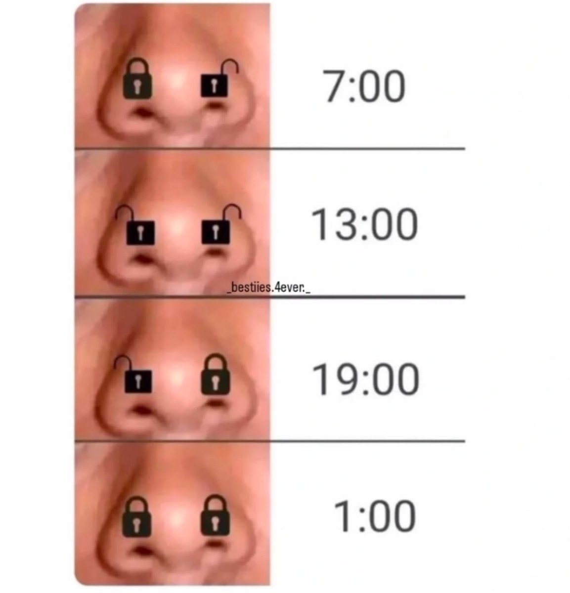 My nose in the winter season