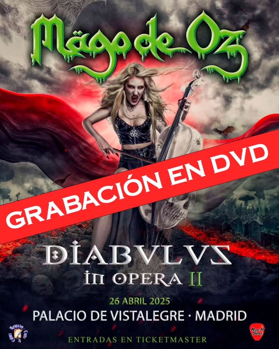 ChileDeOz's tweet photo. HABEMUS NUEVO DVD! 📀🤯
• • • • • •
@MAGODEOZOFIC GRABARÁ EN DVD EL CONCIERTO "DIABULUS IN OPERA 2" 🔥🤘🏻
MÁS DE 70 MÚSICOS, ESCENOGRAFÍA DEL BARCO PIRATA E INVITADOS SORPRESA 🏴☠️
• • • • • •
#repost #magodeoz #diabulusinopera #concierto #concert #dvd #madrid #chiledeoz https://t.co/INTMNhyFBe