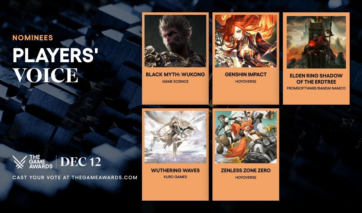 mrpyo1's tweet photo. - Astro Bot was eliminated
- Final fantasy vii rebirth was eliminated 
- Helldivers 2 was eliminated
- Dragon Ball: Sparking! Zero was eliminated
- Metaphor: ReFantazio was eliminated
- Silent Hill 2 was eliminated
- Stellar Blade was eliminated
+ more

These 5 are left... 💀 https://t.co/HMFPD9bM5Y
