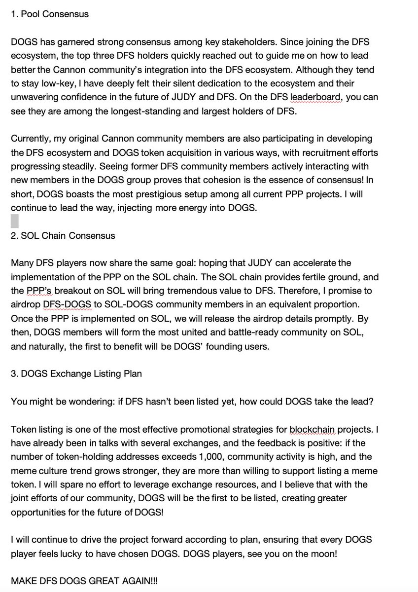 cannonuser01's tweet photo. Dear DOGS Community Members,  We are on the brink of an exciting moment! Here are some important updates and plans for the DOGS project: https://t.co/cEO5txqrBb