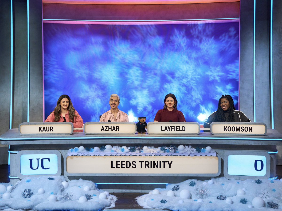 Friends fear she’s trying to do quiz shows beyond her IQ again…

University Challenge, on your TV this Xmas🎄