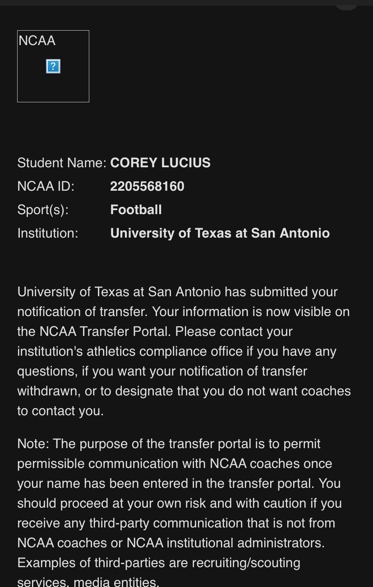 Officially in the portal thank you GOD for everything that has come to pass and has yet to come 🙏🏾   #humble #TransferPortal #TGFAD