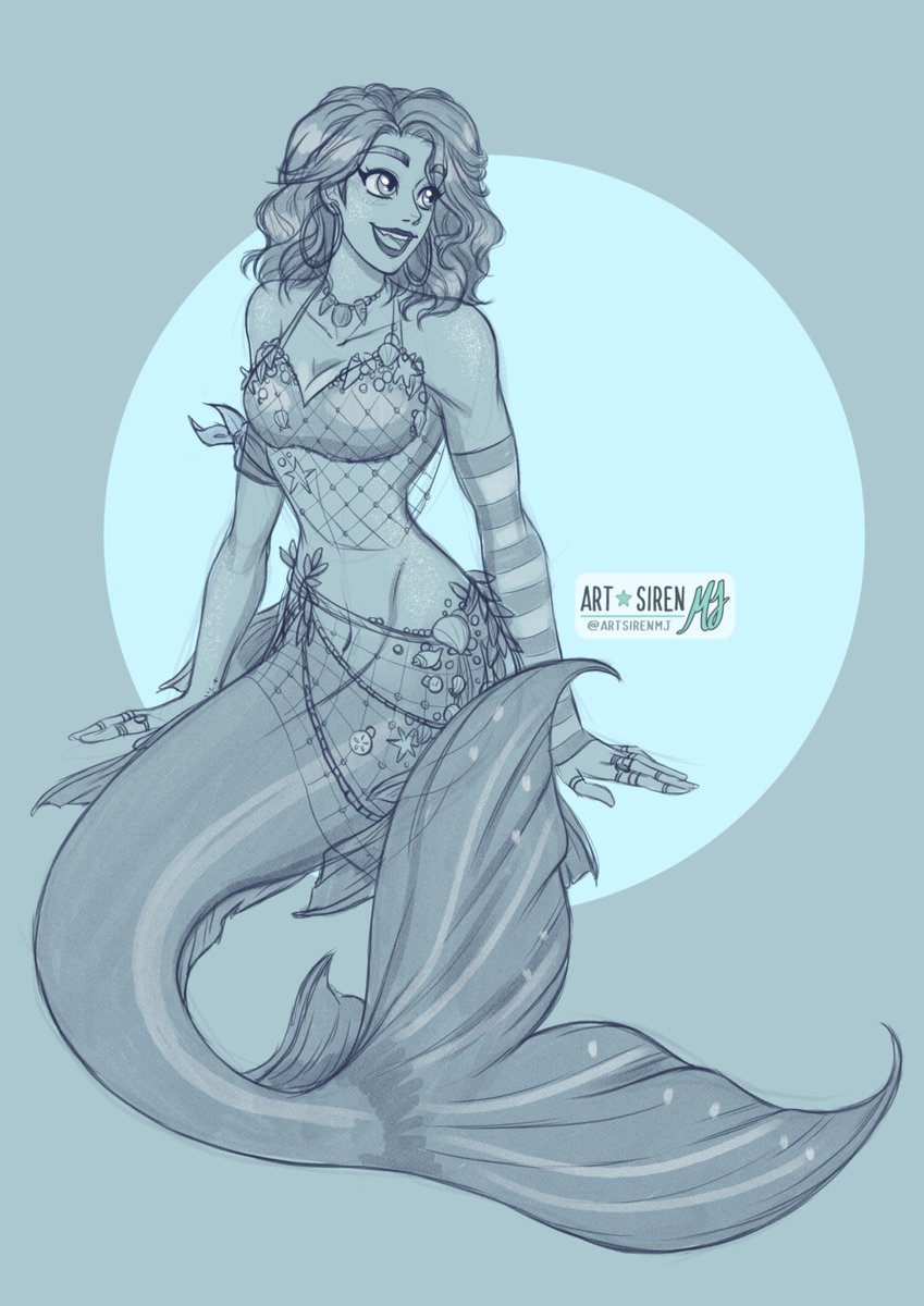 ArtSirenMJ's tweet photo. ✨#Commission #WIP for @merpiratequeen !
An Avatar Makeover! This project is to update and recreate her #mersona avatar! Z's #avatar is so adorable, I love the #pirate design and coloring is going to be so fun! Thank you for the work! #mermad #art #sketch #drawing 🏴‍☠️ https://t.co/KLz4dWJKVp