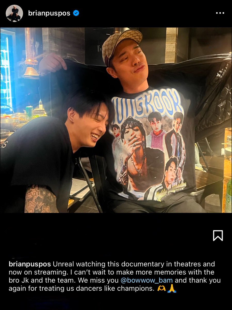 mandarinpeach_'s tweet photo. 브라이언 인스타 #정국 언급 

brianpuspos: 
나는 Jk 팀과 함께 더 많은 추억을 만들고 싶어서 기다릴 수 없어. 우리는 당신이 그리워요 그리고 우리 댄서들을 챔피언처럼 대해주셔서 다시 한 번 감사드립니다.

😭😭 정국이의 존중 이해 배려가 세계평화를만들잔아 https://t.co/PQWYFggtsE