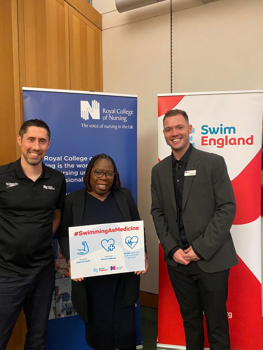 Swim_England's tweet photo. A great afternoon in parliament with the @theRCN promoting the role that swimming can play in improving the nation’s health 🏊

Thank you to all the MPs who came along and to the RCN for their help in spreading the message with health professionals across the country 🙌 https://t.co/5He44tSZfo