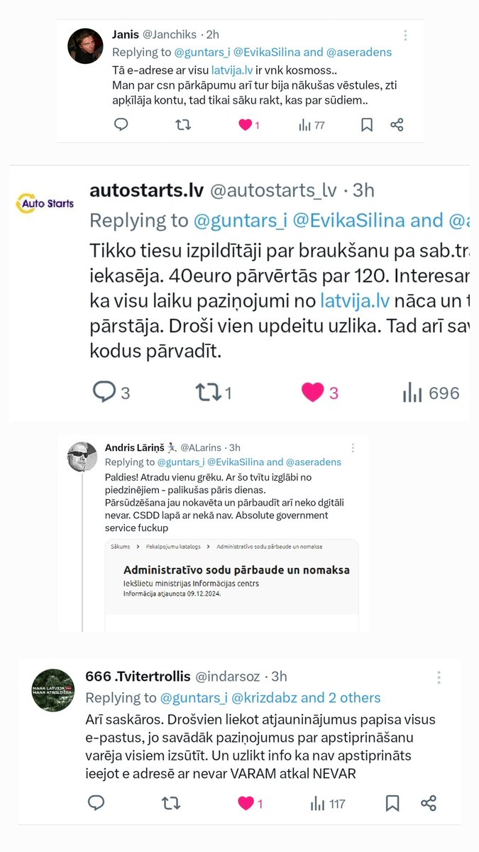 guntars_i's tweet photo. Viens ieraksts un tie ir tikai daži, kuri atskārta, ka nav saņēmuši ziņas. Lielākai daļai to, kuri nav saņēmuši ziņas pateicoties @PortalsLV e-adreses sistēmai ir radušās papildus izmaksas, jeb zaudējumi. Nē šī nav vienkārši privātpersonu nolaidība, šī ir milzīga valsts iestādes kļūda, kuras dēļ DAUDZI iedzīvotāji nav saņēmuši ziņas no valsts iestādēm. Un tā visticamāk ir tikai aisberga redzamā daļa, jo daudzi nav apzinājušies kādi pārsteigumi viņus gaida e-adresē.