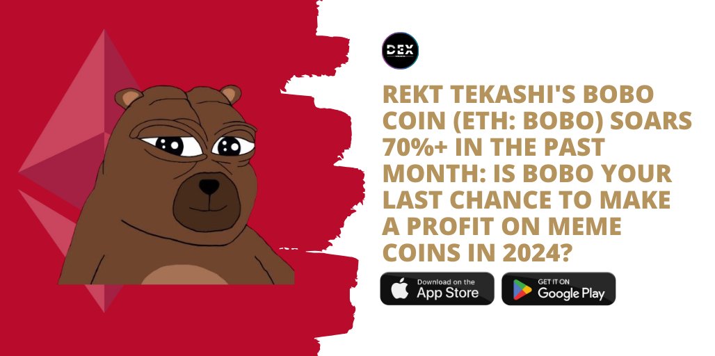 DEXWireNews's tweet photo. Rekt Tekashi’s BOBO Coin (ETH: $BOBO) Soars 70%+ In Past Month: Is This Your Last Chance To Profit On Meme Coins In 2024?

⭐️ Feature Article: https://t.co/hE786c40YH

💬 Chat Room (Invite): https://t.co/RlkMZP2ewE

📱 Download Mobile App: https://t.co/di6dClUE5j

#BOBO #Ethereum https://t.co/9pDIBLe41o